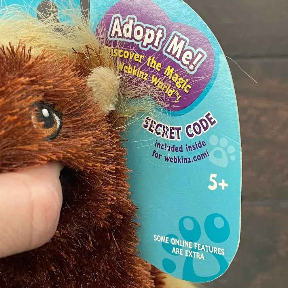 Ganz Webkinz Horse Plush Lil Kinz Brown Pony HS 103 TAGS Unused Code Stuffed